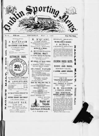 cover page of Dublin Sporting News published on May 2, 1889