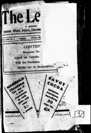 cover page of Dublin Leader published on February 2, 1929