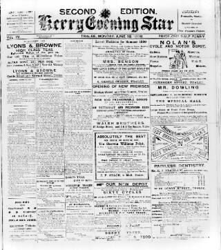 cover page of Kerry Evening Star published on June 18, 1906
