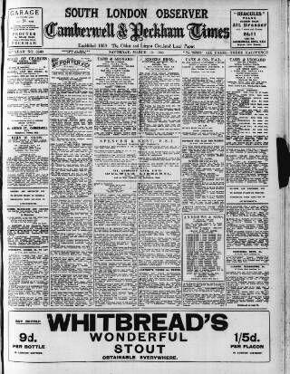 cover page of South London Observer published on March 19, 1932