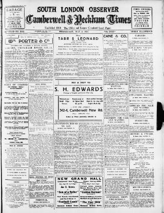 cover page of South London Observer published on May 2, 1934