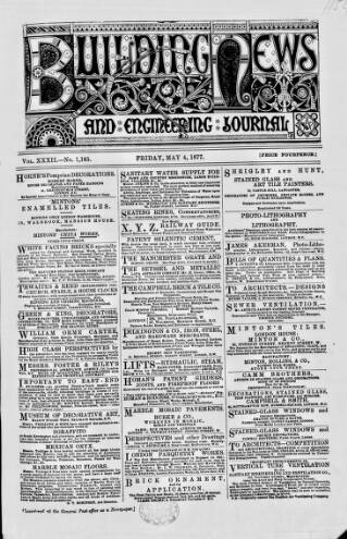 cover page of Building News published on May 4, 1877