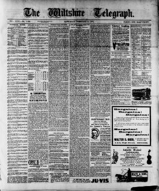 cover page of Wiltshire Telegraph published on February 2, 1907