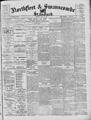 cover page of Northfleet and Swanscombe Standard published on June 18, 1898