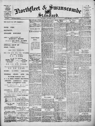 cover page of Northfleet and Swanscombe Standard published on November 2, 1901
