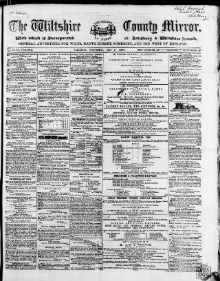 cover page of Wiltshire County Mirror published on May 2, 1866