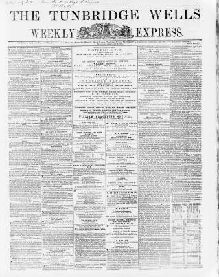 cover page of Tunbridge Wells Weekly Express published on February 2, 1864