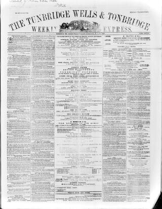 cover page of Tunbridge Wells Weekly Express published on June 18, 1867