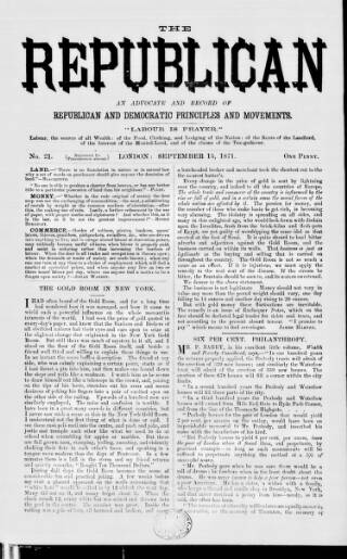 cover page of Republican published on September 15, 1871