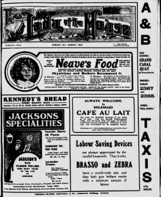 cover page of Lady of the House published on August 15, 1919