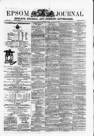 cover page of Epsom Journal published on May 2, 1876