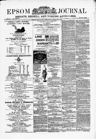 cover page of Epsom Journal published on May 4, 1880