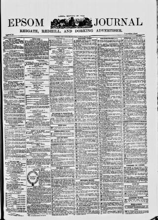 cover page of Epsom Journal published on September 17, 1895