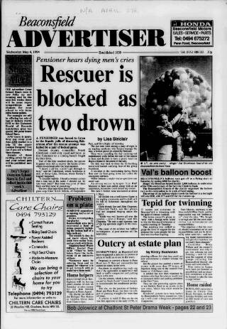 cover page of Beaconsfield Advertiser published on May 4, 1994