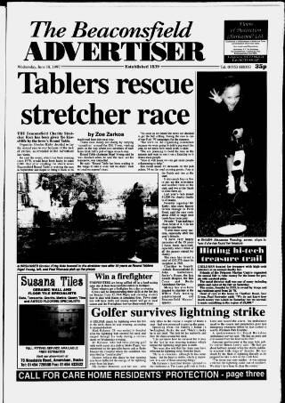 cover page of Beaconsfield Advertiser published on June 18, 1997