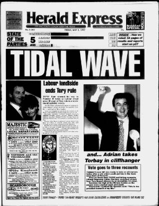 cover page of Torbay Express and South Devon Echo published on May 2, 1997