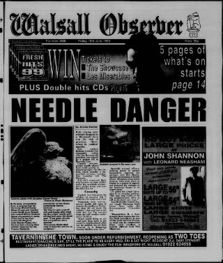 cover page of Walsall Observer published on June 18, 1999