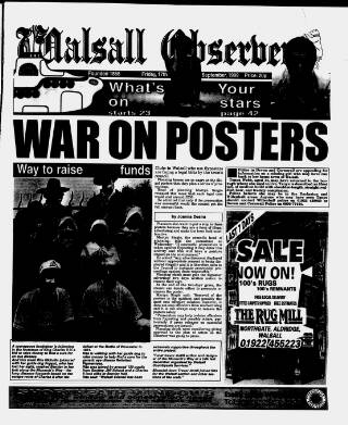 cover page of Walsall Observer published on September 17, 1999