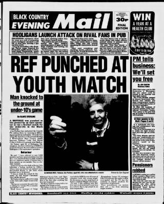 cover page of Sandwell Evening Mail published on November 2, 1999