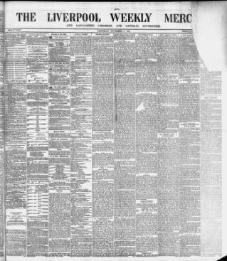 cover page of Liverpool Weekly Mercury published on November 2, 1889
