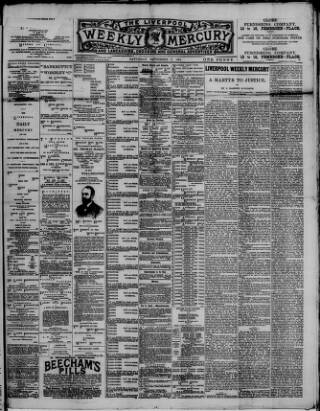 cover page of Liverpool Weekly Mercury published on September 17, 1892