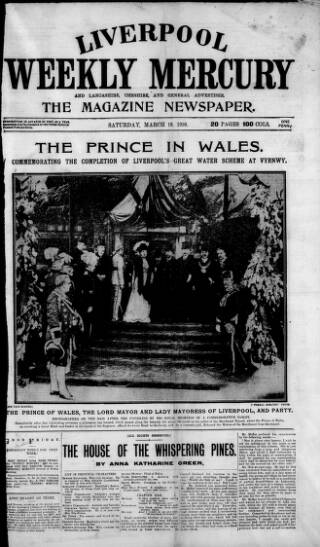 cover page of Liverpool Weekly Mercury published on March 19, 1910