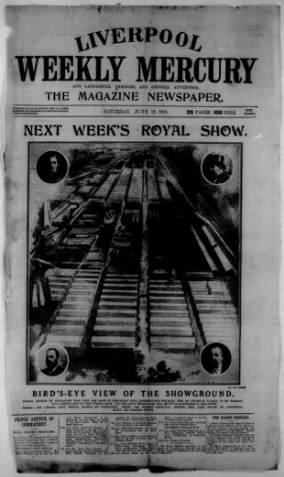 cover page of Liverpool Weekly Mercury published on June 18, 1910