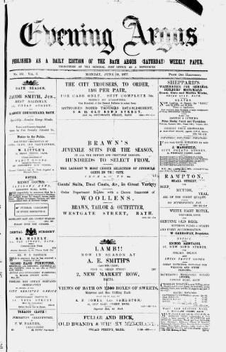 cover page of Bath Argus published on June 18, 1877