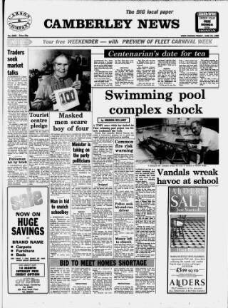 cover page of Camberley News published on June 24, 1988