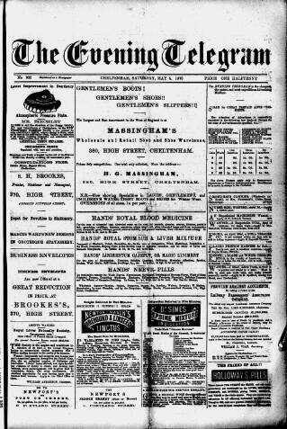 cover page of Evening Express Telegram (Cheltenham) published on May 4, 1878