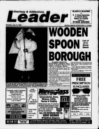 cover page of Chertsey & Addlestone Leader published on June 18, 1998