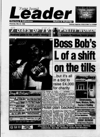 cover page of Chertsey & Addlestone Leader published on May 27, 1999