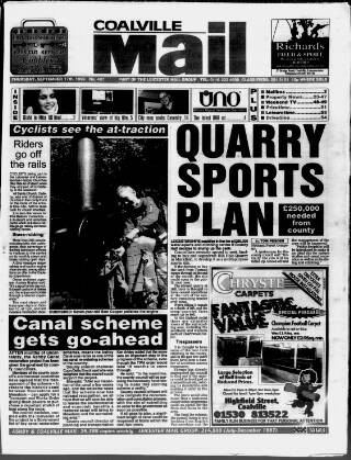 cover page of Coalville Mail published on September 17, 1998