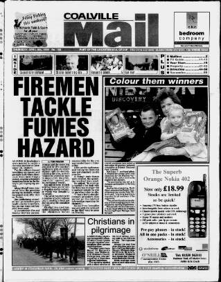cover page of Coalville Mail published on April 8, 1999