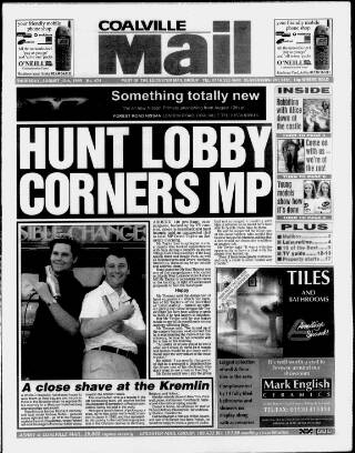 cover page of Coalville Mail published on August 12, 1999