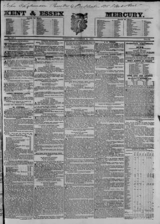 cover page of Essex & Herts Mercury published on November 2, 1824