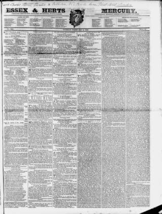 cover page of Essex & Herts Mercury published on February 2, 1836