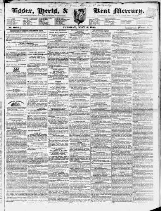 cover page of Essex & Herts Mercury published on May 2, 1843
