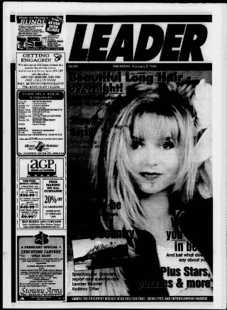 cover page of Exeter Leader published on February 2, 1995