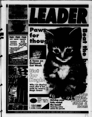 cover page of Exeter Leader published on September 17, 1996
