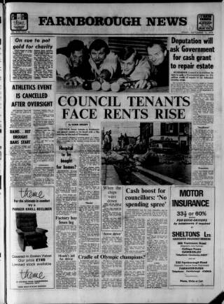 cover page of Farnborough News published on September 17, 1976