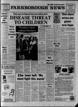 cover page of Farnborough News published on November 2, 1979