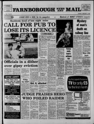 cover page of Farnborough News published on February 2, 1982