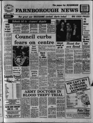 cover page of Farnborough News published on May 4, 1984