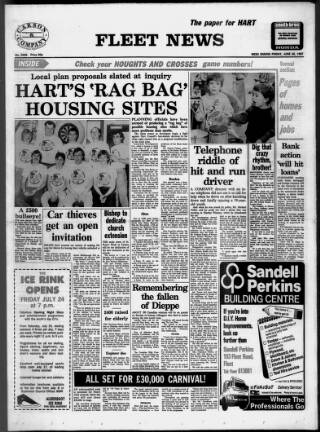 cover page of Fleet News published on June 26, 1987