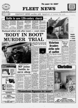 cover page of Fleet News published on February 26, 1988