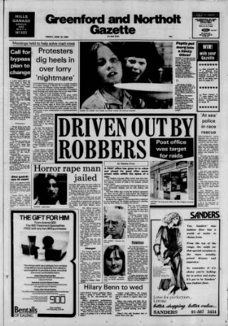cover page of Greenford & Northolt Gazette published on June 18, 1982