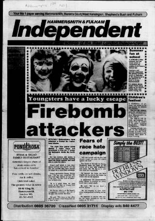 cover page of Hammersmith & Fulham Independent published on June 17, 1988