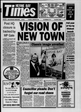 cover page of Herne Bay Times published on February 2, 1995