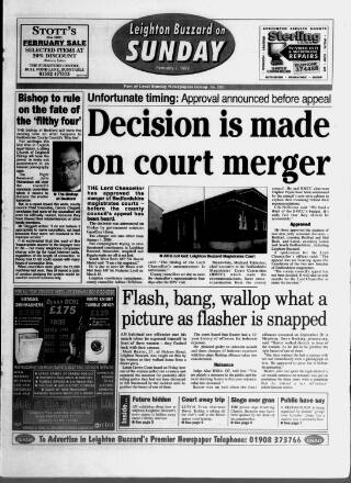 cover page of Leighton Buzzard on Sunday published on February 7, 1999